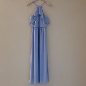 Lush ankle length halter top dress